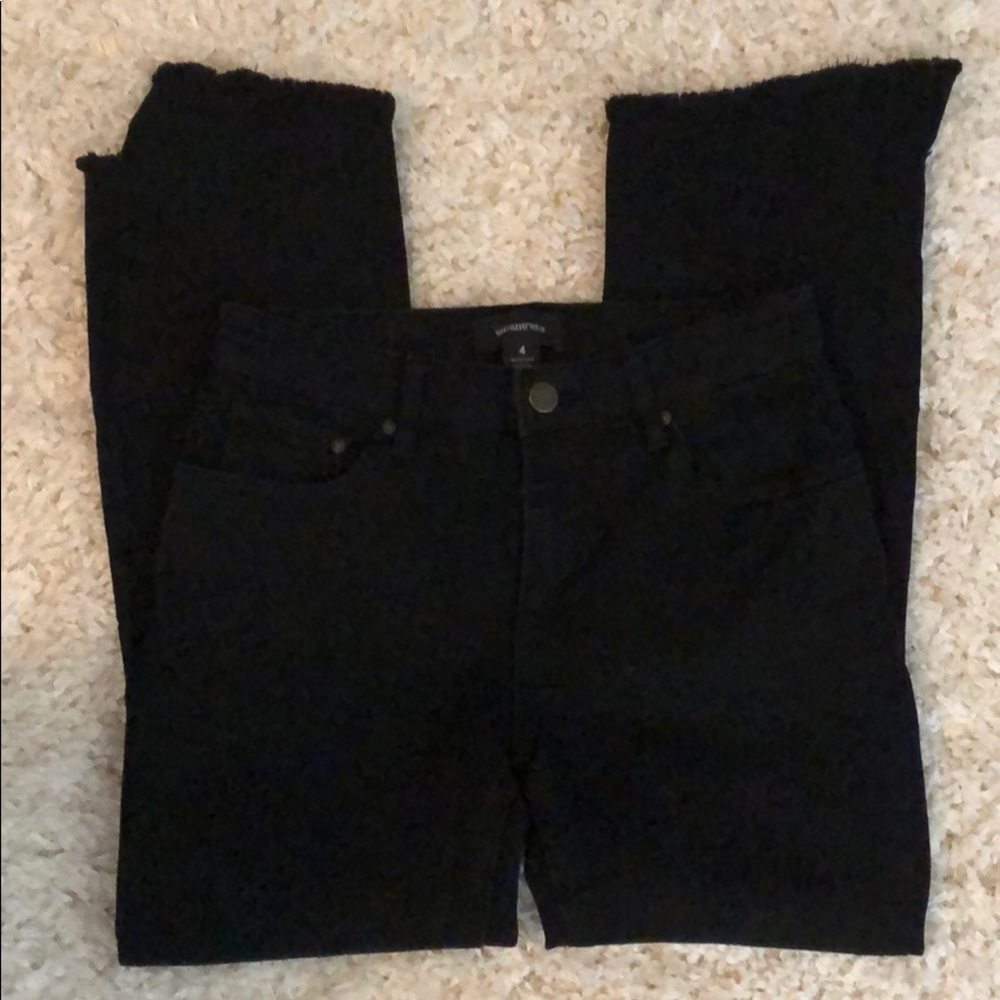 Cropped black denim